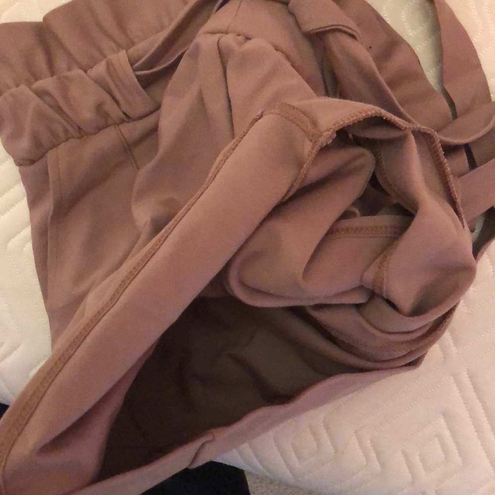 Ruffled Trim Brown Express Dress Shorts - Picture 6 of 6